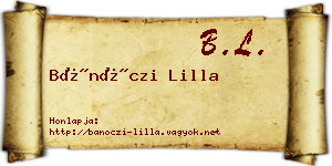 Bánóczi Lilla névjegykártya