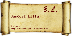 Bánóczi Lilla névjegykártya